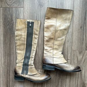 Vince Camuto Ombré Tan Leather Riding Boots | 37.5